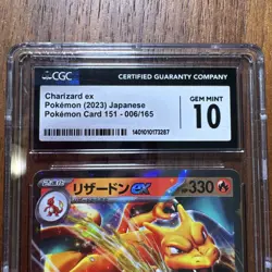 Pokemon 2023 Japanese Charizard EX 151 Holo Card 006/165 CGC 10 - Image 3
