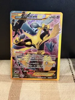 Pokemon TCG Alakazam EX Holo Ultra Rare 2016, 125/124 Card - Image 1