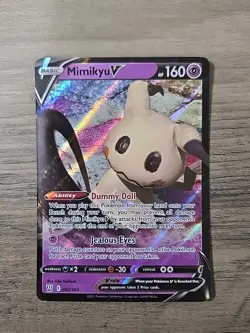 Pokemon TCG Mimikyu V 062/163 Battle Styles Sword & Shield Ultra Rare Card NM - Image 1