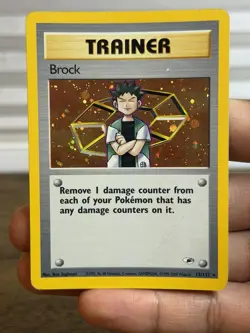 Pokemon TCG Brock Trainer Gym Heroes 15/132 Holo Rare Unlimited English Card HP - Image 3