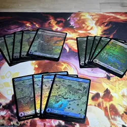 MTG LOTR Middle Earth FOIL Lot Of x70 Land Cards NM-Mint Pack Fresh. All Foil. - Image 2