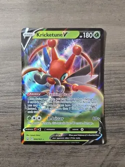 Pokemon TCG Kricketune V 006/163 Battle Styles Sword & Shield Ultra Rare Card NM - Image 1