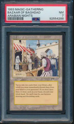 PSA 7 BAZAAR OF BAGHDAD ARABIAN NIGHTS 1993 MTG MAGIC THE GATHERING NEAR MINT - Image 1