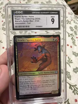 CGC 9 - MTG - Scarlet Spider, Kaine 0143 Uncommon FOIL Spider-Man - Image 1