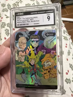 Magic: The Gathering CGC 9 Spider-Man- Hex Borderless Foil Mythic - Image 1