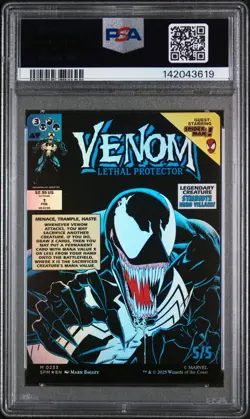 2025 MTG MARVEL'S SPIDER-MAN #0233 EDDIE BROCK/VENOM, LETHAL PROTECTOR PSA 9 - Image 2