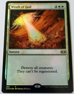 mtg magic wrath of god ENGLISH FOIL PROMO buy box double colere de dieu 4 availa - Image 1
