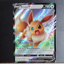 Pokemon Eevee V SWSH: Sword & Shield Promo Holo SWSH065 HP190 TCG - Image 1