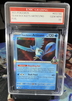 TEAM ROCKET'S ARTICUNO #51 RARE FOIL Pokemon 2025 Card GRADED 10 MINT TCG CCG - Image 1