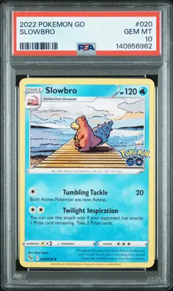 2022 POKEMON GO #020 SLOWBRO PSA 10 - Image 1
