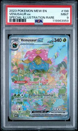Pokemon TCG Mew en S&V 151 Venusaur EX #198/165 Special Illustration Rare PSA9 - Image 1