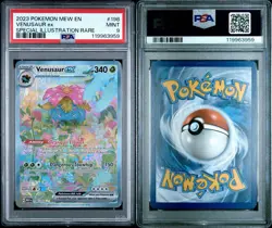 Pokemon TCG Mew en S&V 151 Venusaur EX #198/165 Special Illustration Rare PSA9 - Image 3