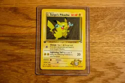 Lt. Surge's Pikachu 81/132 Gym Heroes 1st Edition Common - Eng Vintage Pokemon - Image 1