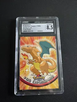 Pokemon TCG Topps - series 1 - Charizard 06 - 1st print CGC 8.5🔥 - Image 3