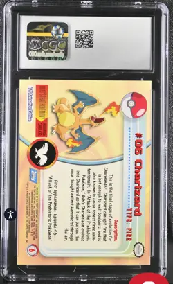 Pokemon TCG Topps - series 1 - Charizard 06 - 1st print CGC 8.5🔥 - Image 4