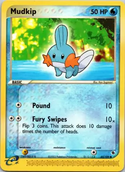 Mudkip 60/109 Ruby and Sapphire Regular NM Pokemon TCG - Image 1