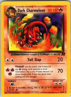 Dark Charmeleon 32/82 Team Rocket Pokemon TCG MP Unlimited - Image 1
