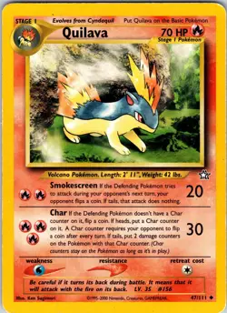 Quilava (47) 047/111 Neo Genesis Pokemon TCG MP Unlimited - Image 1
