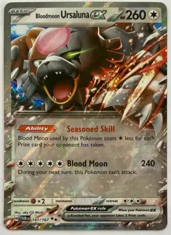 Pokemon TCG Bloodmoon Ursaluna ex 141/167 SV06: Twilight Masquerade Double Rare - Image 1