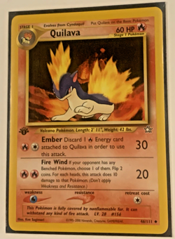 Pokemon Neo Genesis Quilava 1st Edition #46 - NM/LP - Image 1