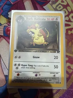 Dark Raticate 51/82 1st Edition Team Rocket Pokemon NM - Image 1