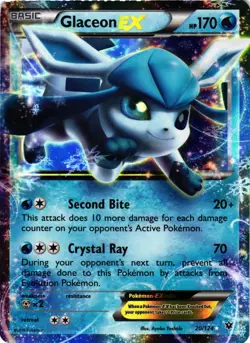 Pokemon TCG Glaceon EX 20/124 Ultra Rare 2016 XY Fates Collide VLP - Image 1