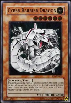 Yu-Gi-Oh! Cyber Barrier Dragon SOI-EN006 Ultimate Rare [NM] UMR | EN 2006 - Image 1