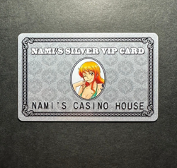 S1430 Nami Japanese One Piece Nami's Casino House Silver VIP Card - Image 1