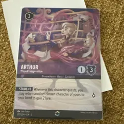 LORCANA ARTHUR WIZARD'S APPRENTICE ENCHANTED RISE OF THE FLOODBORN MINT UNPLAYED - Image 1