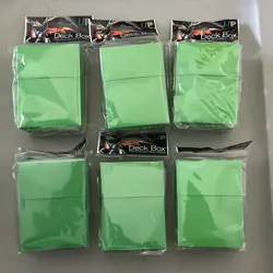 Qty 6 Green Ultra PRO Deck Box Pokemon YuGiOh MTG TCG Fits 80 Sleeved Cards AI - Image 1