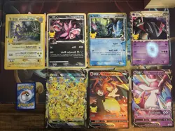 25th Anniversary Pokemon Jumbo Cards Full Set Mimikyu Pikachu Sylveon Charizard - Image 1