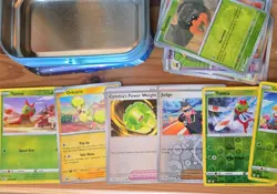 Lot Of 53 Pokemon Cards With Tin Holder And Holos - Image 5