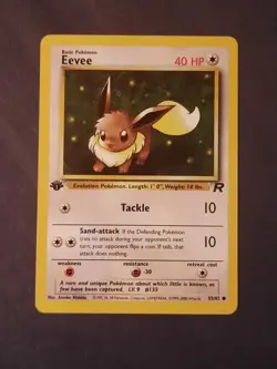 Pokemon Card Eevee 55/82 Team Rocket Regular 1st edition - Image 3