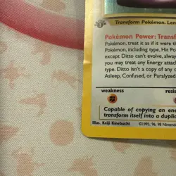 Pokemon TCG 1st Edition Fossil Ditto Holo Card 3/62 HP - Image 4