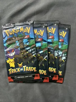 Trick or Trade - 2 x Packs of 2024 SEALED Pokemon TCG Booster (3 Cards Per Pack) - Image 1