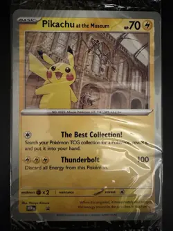 Pikachu At The Museum (SEALED) X Natural History Museum Pokemon Promo Card 2026 - Image 3