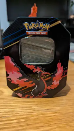 Pokemon Moltres Tin With Bulk Cards For Collectors - Image 1