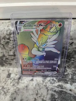 Pokemon Cinderace VMAX Full Art Secret Rare Holo 194/192 Rebel Clash Card - Image 1