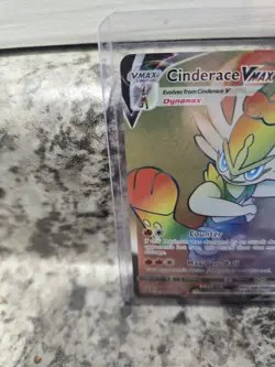 Pokemon Cinderace VMAX Full Art Secret Rare Holo 194/192 Rebel Clash Card - Image 2