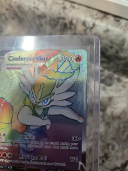 Pokemon Cinderace VMAX Full Art Secret Rare Holo 194/192 Rebel Clash Card - Image 5