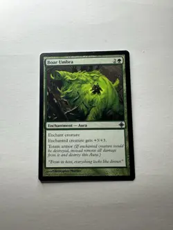 Boar Umbra LP Rise of the Eldrazi Magic The Gathering Mtg Lightly Played Aura - Image 1