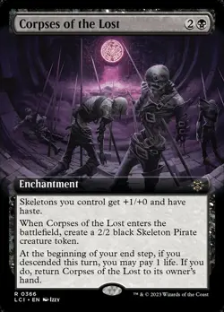 MTG Lost Caverns of Ixalan EXTENDED ART R Corpses of the Lost #0366 - Image 1
