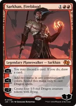 Sarkhan, Fireblood, Foundations Jumpstart, Near Mint MTG - Image 1