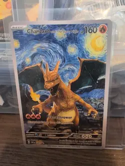 Starry Night Charizard Pokemon Van Gogh Black Star Promo - Image 1