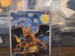 Starry Night Charizard Pokemon Van Gogh Black Star Promo - Image 3