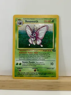 Venemoth Holo Jungle Base Set Unlimited 13/64 Pokemon Card - Image 3