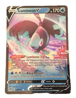 POKEMON CARD LUMINEON V Ultra Rare Brilliant Stars 040/172 FREE POST - Image 1