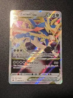 Pokemon Zacian VSTAR 096/159 Crown Zenith Full Art Holo Ultra Rare Card - Image 1