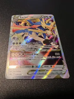 Pokemon Zacian VSTAR 096/159 Crown Zenith Full Art Holo Ultra Rare Card - Image 2
