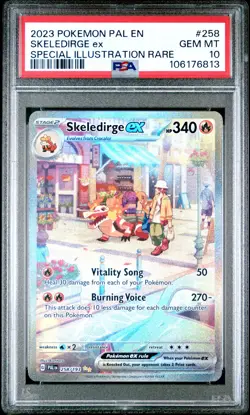 2023 POKEMON PAL EN-PALDEA EVOLVED #258 SKELEDIRGE EX PSA 10 - Image 1